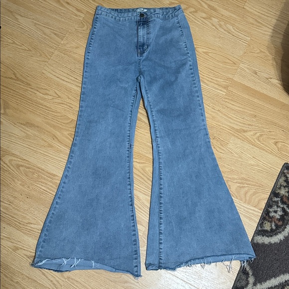 Easel Light Blue Flare Jeans Stretch Jeans Small - Picture 6 of 7